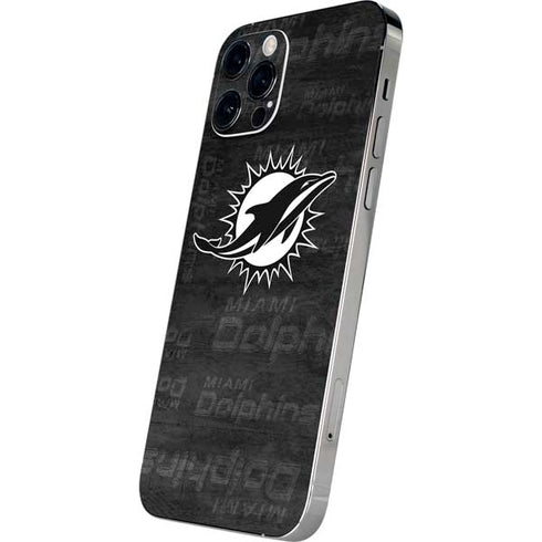 NFL Miami Dolphins Black & White iPhone 12 Pro Max Skin